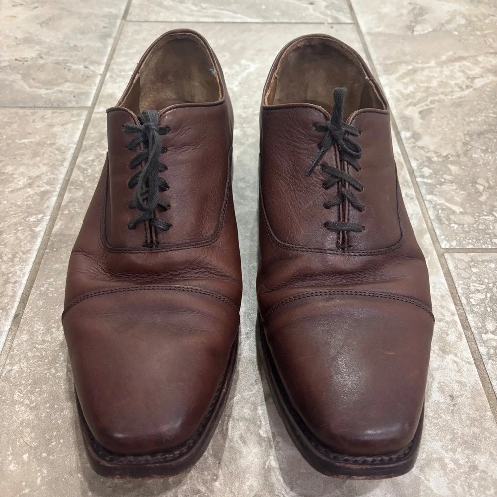 Thursday Boot‎ Co Executive Brown Leather Cap Toe Oxford Dress Shoes Mens 12 US